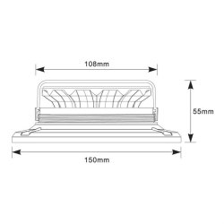 Rotorblink Mikro Led - Klar, Magnetisk/cigarstik 