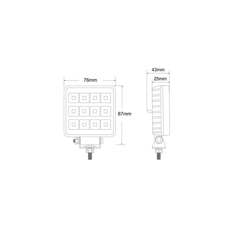LED arbejdslampe Mini m.kontakt 1800LM L0152