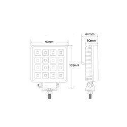 LED arbejdslampe Lille m kontakt 2400LM L0154