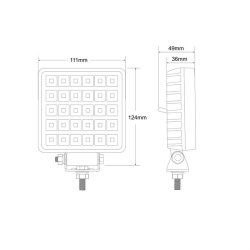 LED arbejdslampe medium m kontakt 3800LM L0156