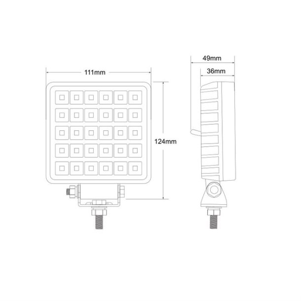 LED arbejdslampe medium m kontakt 3800LM L0156