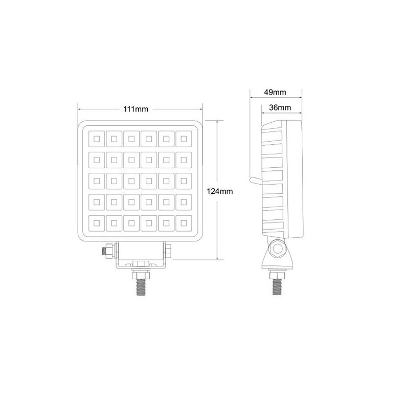 LED arbejdslampe medium m kontakt 3800LM L0156