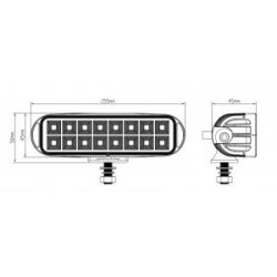Led arbejdslampe flad 16 LED 1734 Lumen L0166