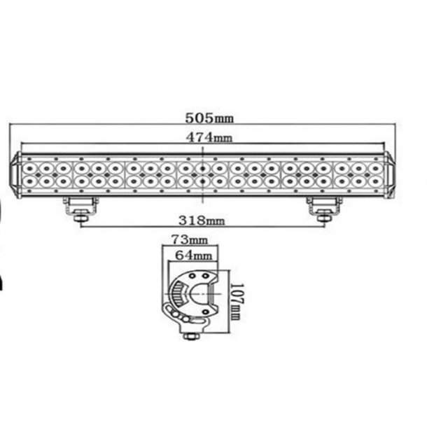 Lysbar LED 505mm Combo