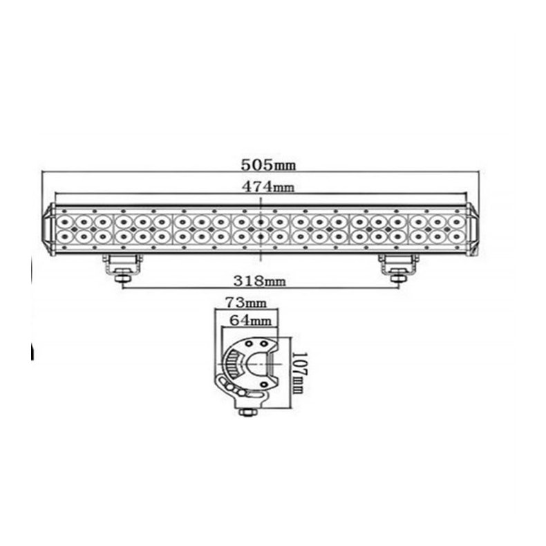 Lysbar LED 505mm Combo