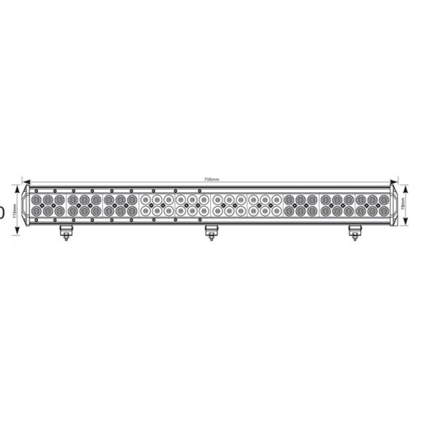 Lysbar LED 715mm Combo