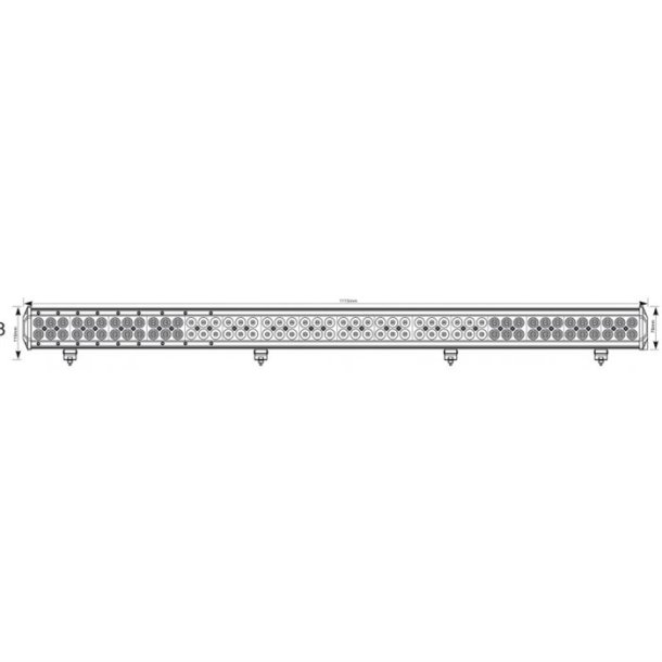 Lysbar LED 1118mm Combo