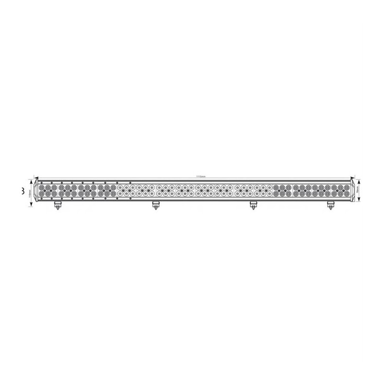 Lysbar LED 1118mm Combo