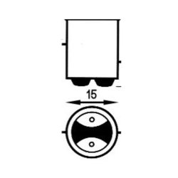 Bosma 12V 21/5W BAY15D Orange