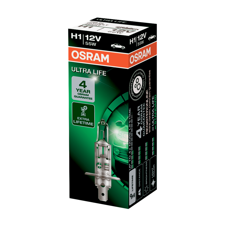 Osram H1 Ultra Life 12V 55W P15S